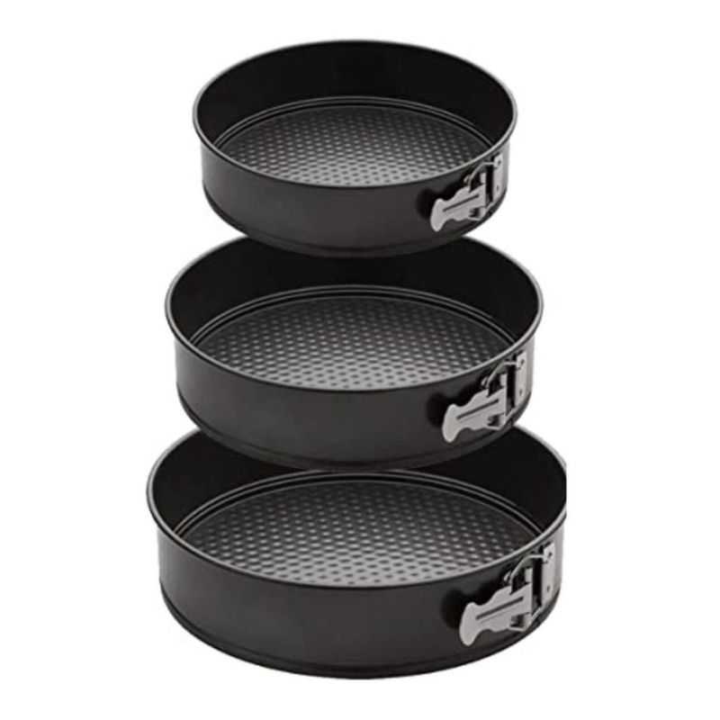 Forma de Bolo Antiaderente com Fundo Removível - Kit de 3 Formas Doce Habitat