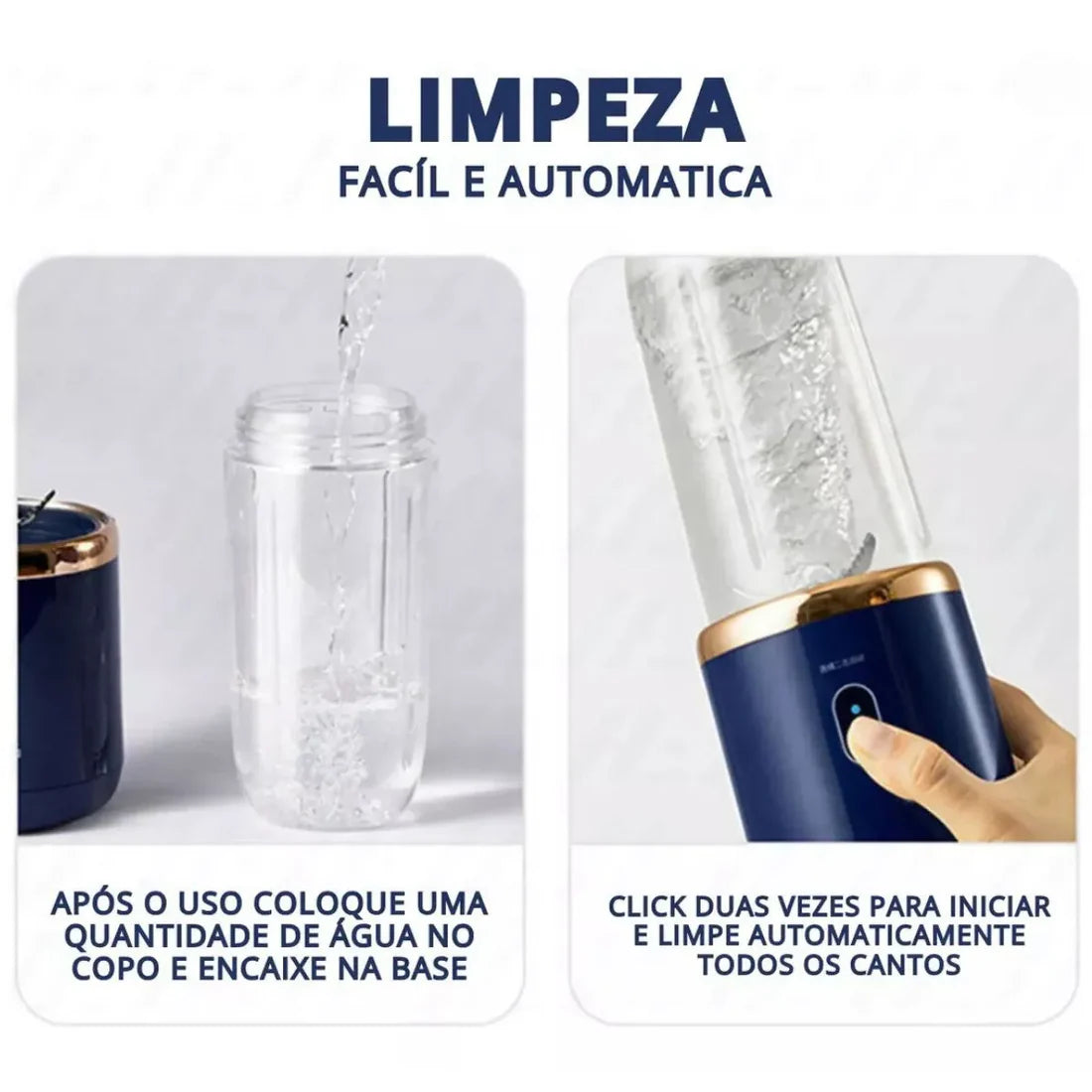 Liquidificador Portátil Mixer com Coqueteleira Doce Habitat