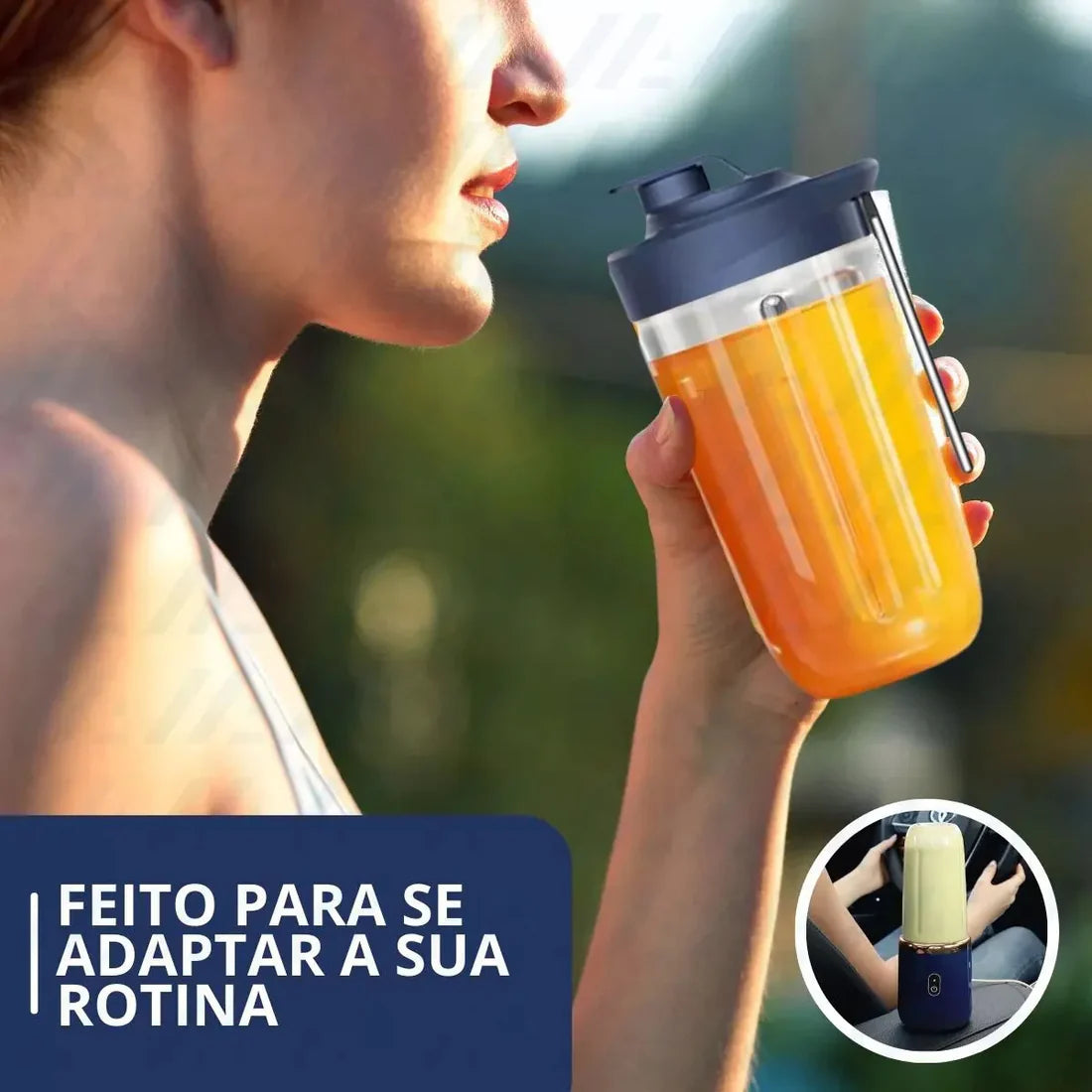 Liquidificador Portátil Mixer com Coqueteleira Doce Habitat