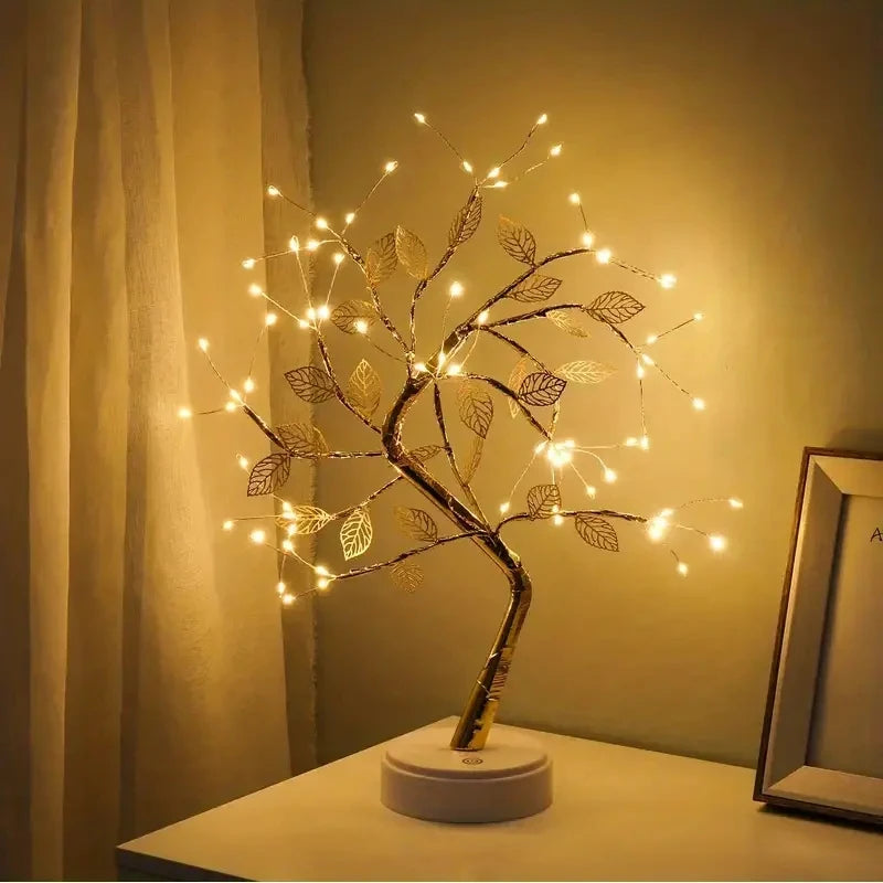 Luminária Árvore Folhas Douradas Doce Habitat