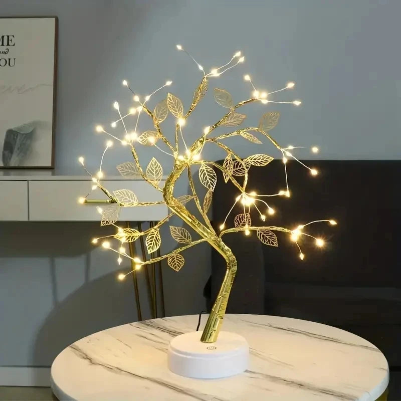 Luminária Árvore Folhas Douradas Doce Habitat