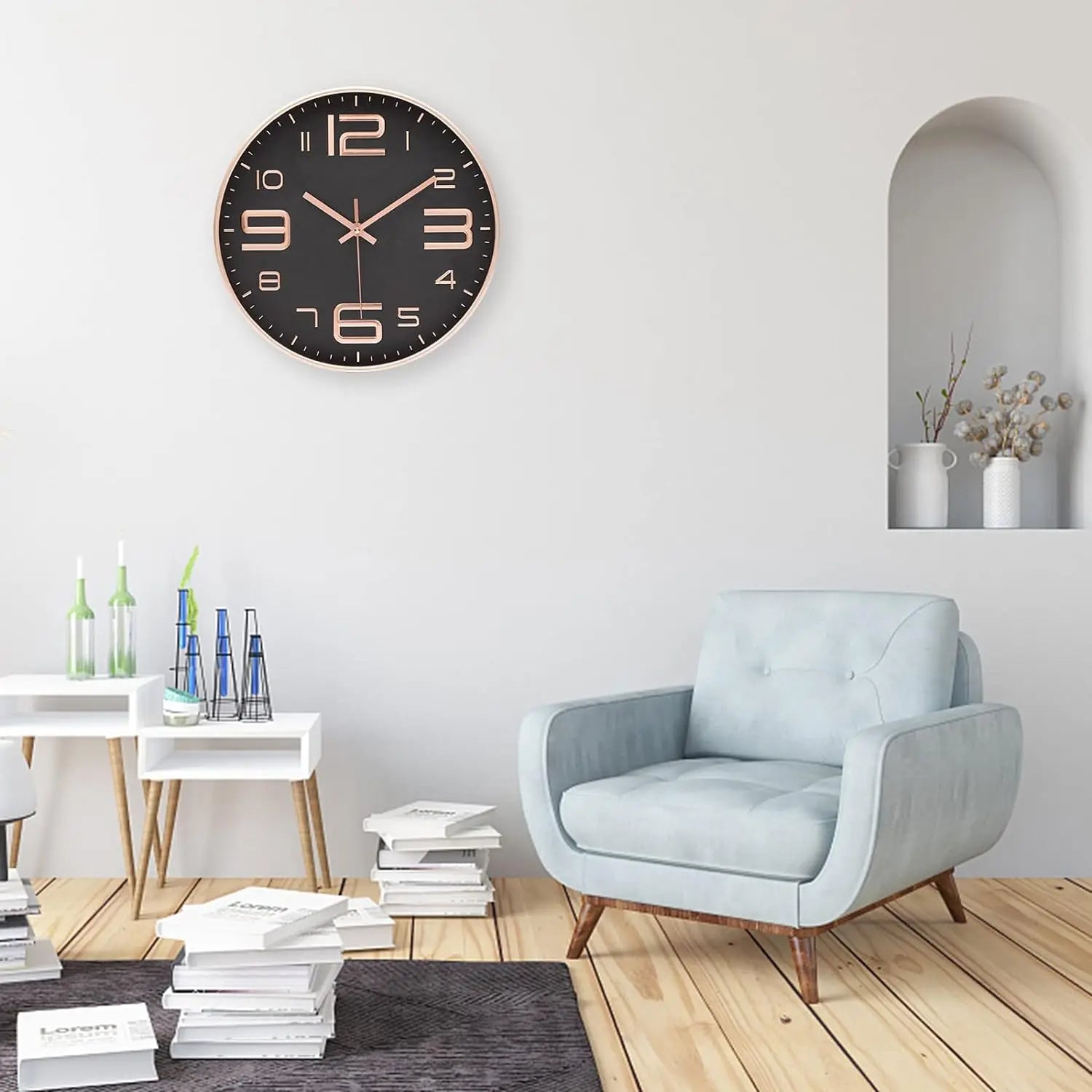 Relógio de Parede Grande Decorativo para Sala e Quarto – Doce Habitat