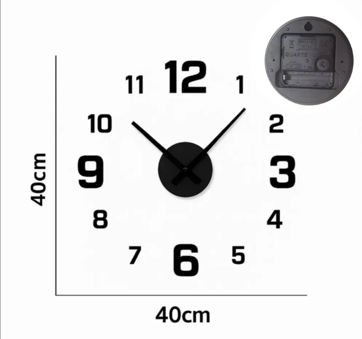 Relógio de Parede Decorativo Grande para Cozinha e Sala – Doce Habitat