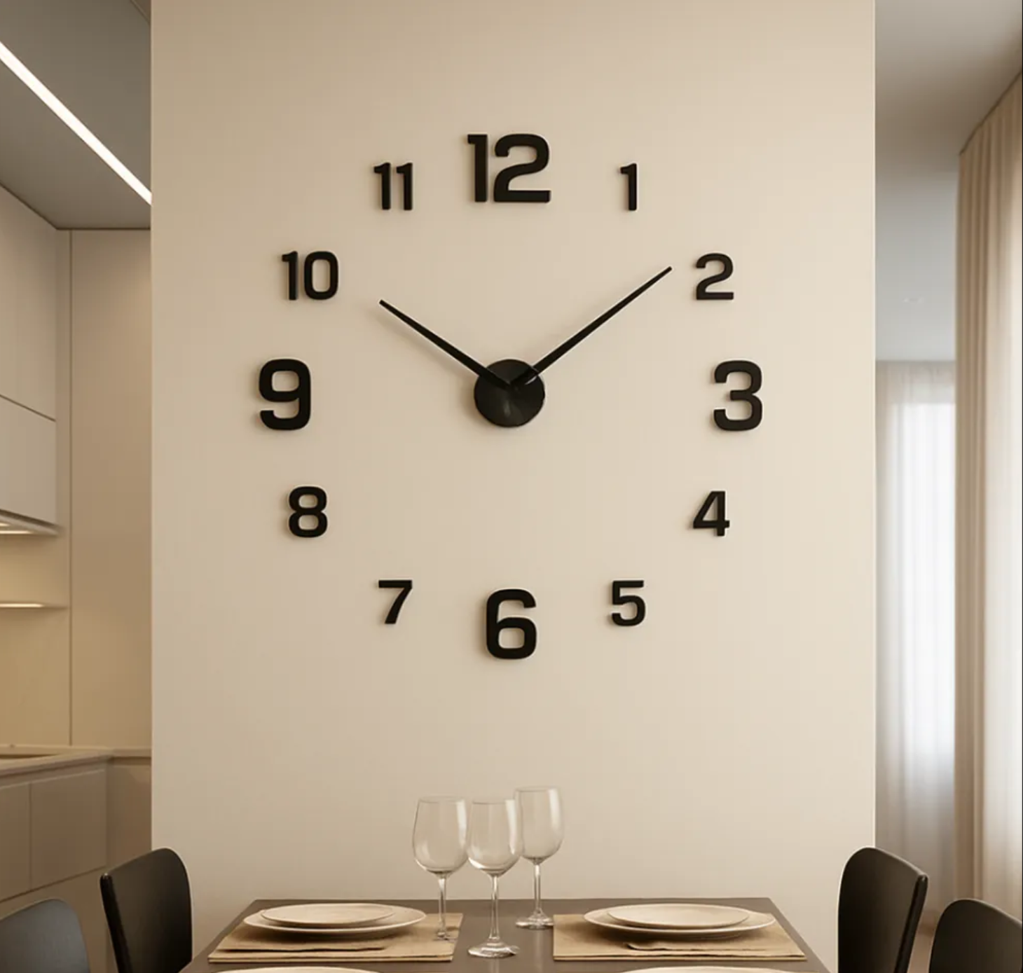 Relógio de Parede Decorativo Grande para Cozinha e Sala – Doce Habitat