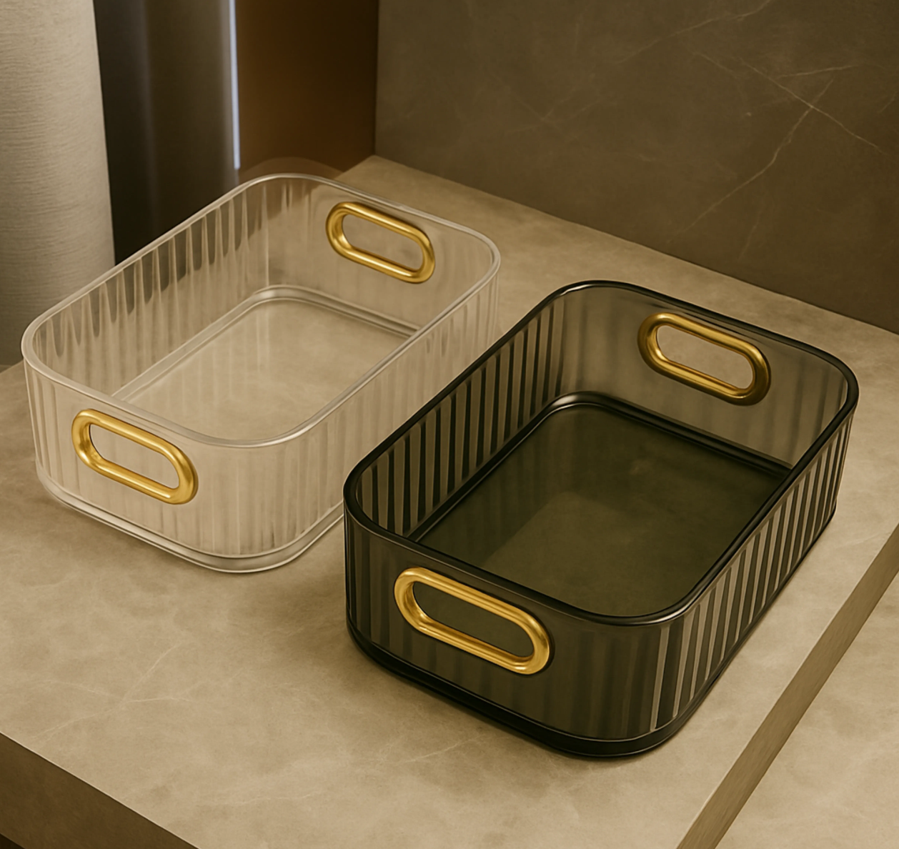 Bandeja Decorativa Espelhada para Banheiro Doce Habitat