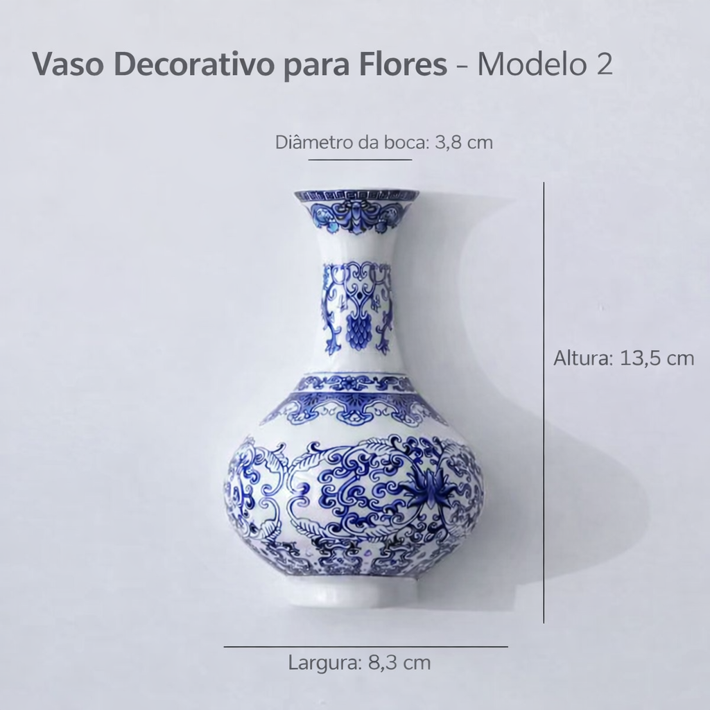 Vaso Decorativo de Porcelana para Flores Elegance – Doce Habitat