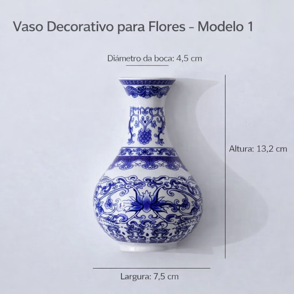 Vaso Decorativo de Porcelana para Flores Elegance – Doce Habitat
