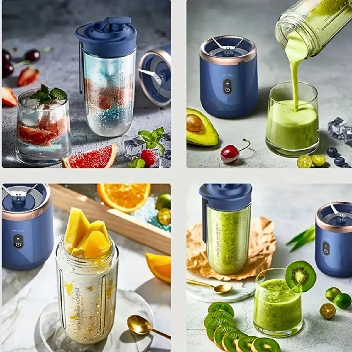 Liquidificador Portátil Mixer com Coqueteleira Doce Habitat