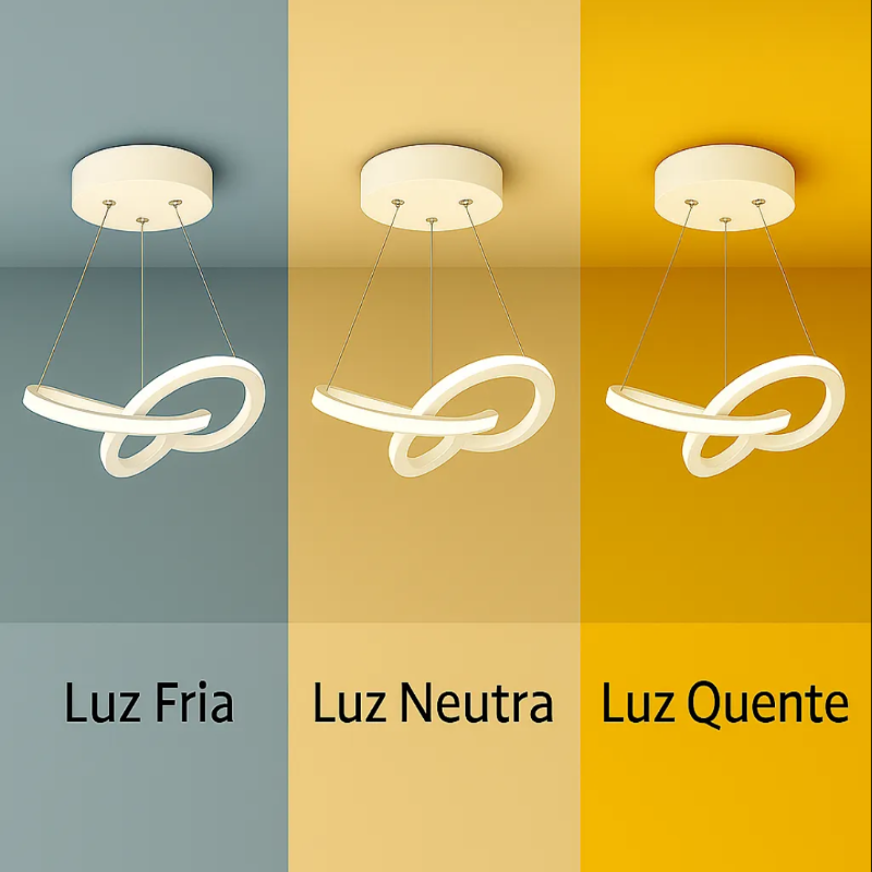 Lustre Pendente Moderno LED Espiral Vien Doce Habitat