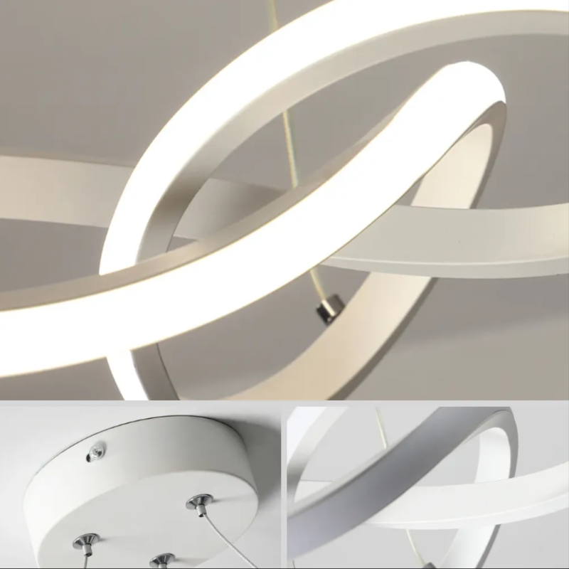 Lustre Pendente Moderno LED Espiral Vien Doce Habitat