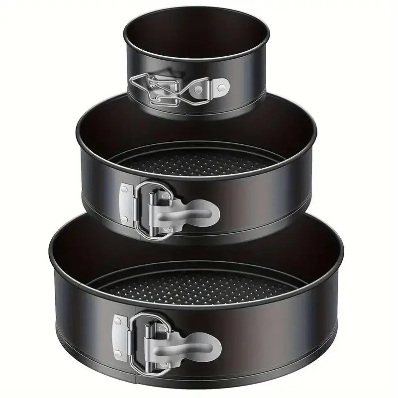 Forma de Bolo Antiaderente com Fundo Removível - Kit de 3 Formas Doce Habitat