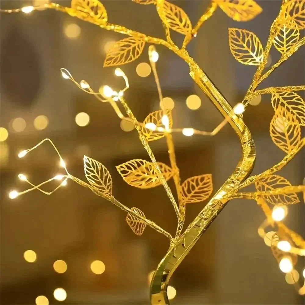 Luminária Árvore Folhas Douradas Doce Habitat