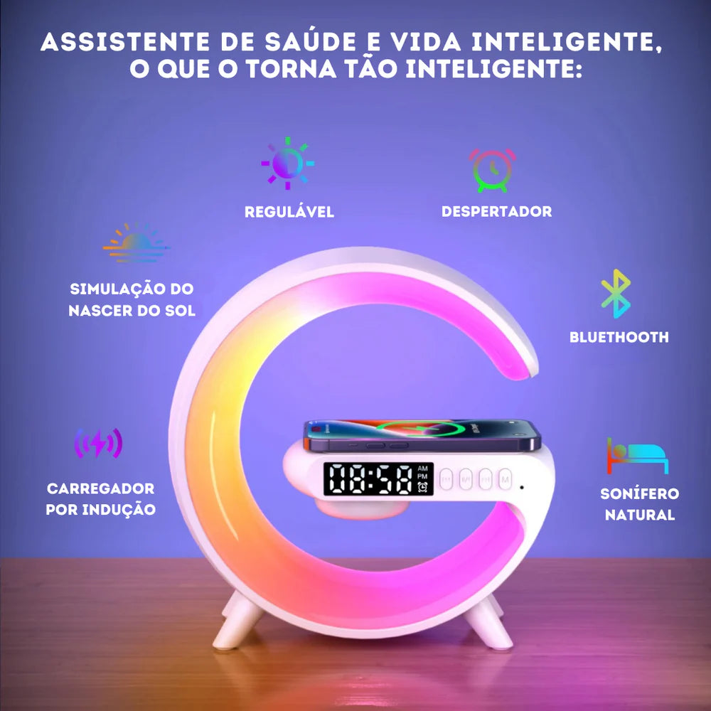 Luminária de Mesa Inteligente LumiSound – Doce Habitat
